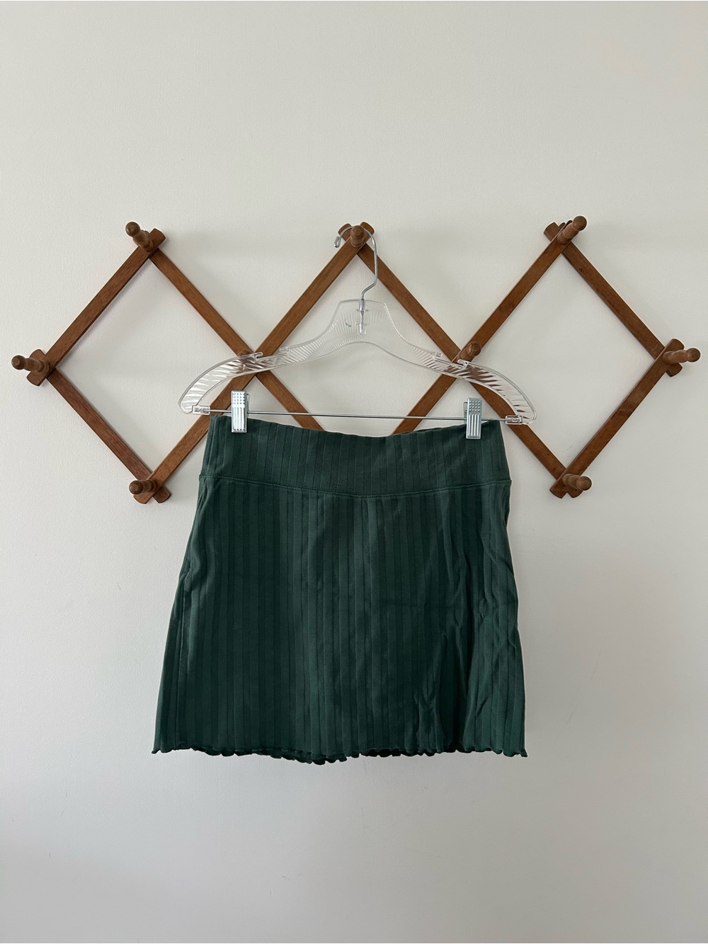 aerie Forest Green Pleated Mini Skirt